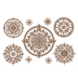 vintage medieval antique wind rose compass vector image