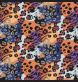 abstract seamless pattern with animal skin vector image vector image