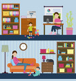 colorful motherhood horizontal banners vector image