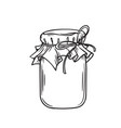 jar of honey or glass vector image vector image
