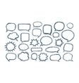 set of comic speech bubbles doodle vector image