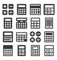 calculator icons set on white background vector image
