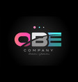 obe o b e three letter logo icon design vector image
