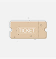 ticket icon in trendy flat style vector image vector image