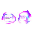 set of abstract foil banners liquid iridescent vector image