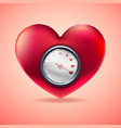 love meter scale heart indicator vector image vector image