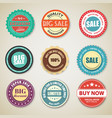 set of retro stickers tags stamps for sale vector image