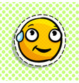 shy yellow emoji vector image