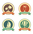 summertime retro badges set vector image
