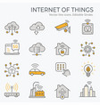 internet of things icons such as technology vector image