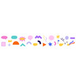 90s abstract geometric shapes vector image