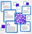 abstract blue web design square banner bubble vector image vector image