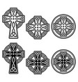celtic irish cross design set - st patrick vector image vector image