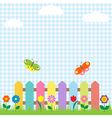 flowers and butterflies vector image vector image