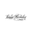 happy ramadan hand lettering calligraphy text vector image