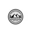mountain badge logo design vector image vector image