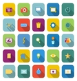 photography color icons with long shadow vector image vector image