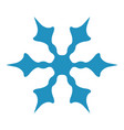 simple isolated snowflake vector image vector image