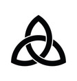 triquetra sign icon leaf-like celtic symbol vector image