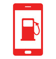 gas station and smartphone vector image