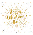 happy valentine s day text and lettering vector image vector image