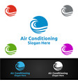 snow air conditioning and heating services logo vector image