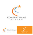 c circle swoosh ring logo template icon design vector image