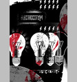 electricity retro grunge poster vector image