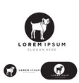 goat logo template icon vector image