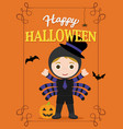 halloween poster spidergirl vector image vector image