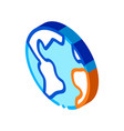 planet earth globe isometric icon vector image vector image