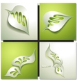 abstract paper green leaf vector image vector image