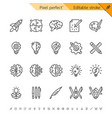 creativity thin icons pixel perfect editable vector image vector image