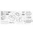hud ui for virtual reality glasses futuristic vector image