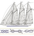 sailboat vector image