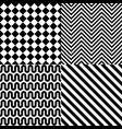 seamless abstract pattern set vector image vector image