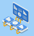 isometric online devices upload download vector image