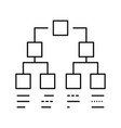 plan hierarchy line icon black vector image