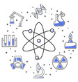 Chemistry icons banner Royalty Free Vector Image