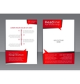 design of the red-black and white flyer vector image