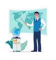 geography teacher and education school concept vector image vector image