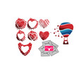happy valentines day template set vector image vector image