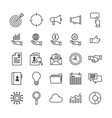 business and finance line icons set office vector image vector image