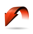 designed red arrow vector image vector image
