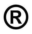 registered trademark symbol vector image
