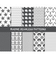 sea and marine seamless patterns vector image