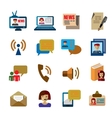 communication icons vector image vector image