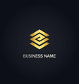 e shape line initial company logo vector image vector image