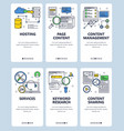 line art web and mobile app template set vector image