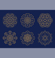 mandala burst lined vintage shapes vector image vector image